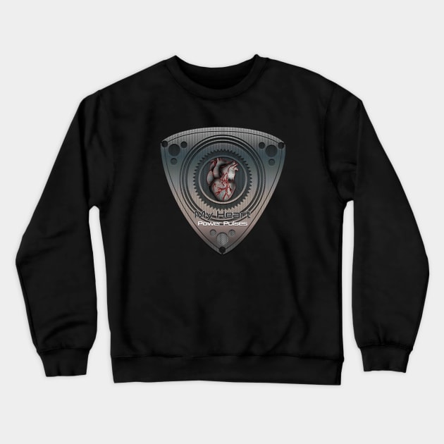 Rotary Heart Crewneck Sweatshirt by hardtbonez